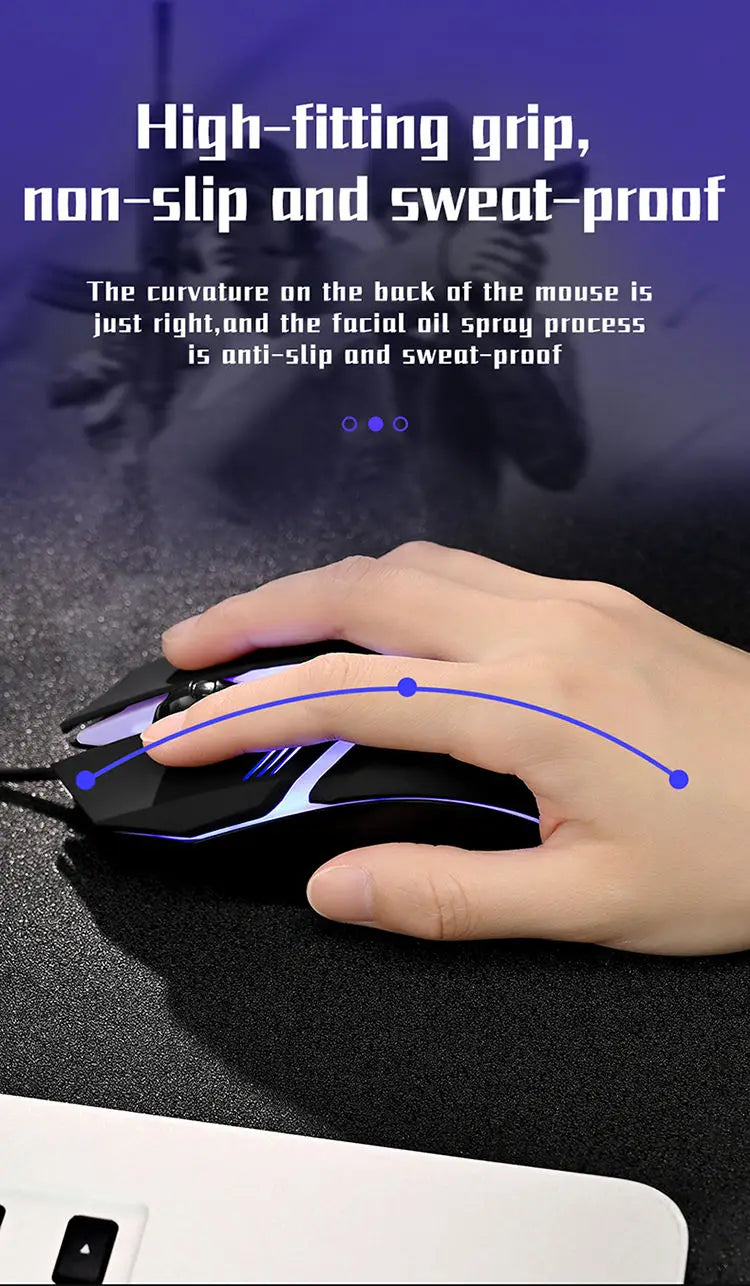 2024 Latest High Quality Ergonomic Design Gaming Mouse Desktop Computer Laptop USB Backlit Mouse Manufacturers Hot Sale