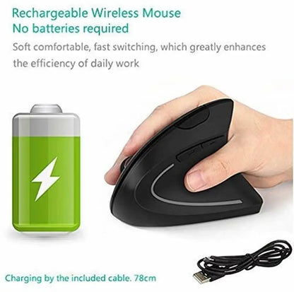 Vertical Ergonomic Gaming Mouse Wireless Rechargeable Gamer Mause Kit Optical 2.4G Mouse Computer PC Laptop Desktop USB Mice