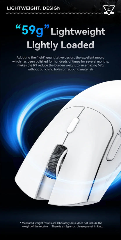 Attack Shark R1 Wireless gamer mouse,PAW3311 1KHZ 18000dpi,Bluetooth Mouse, Macro Gaming Mouse,mouse pad/pc