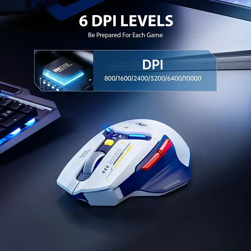 INPHIC IN9 Wireless Bluetooth Gaming Mouse Three-mode Ergonomic Macro RGB PUBG/LOL/CSGO Desktop Notebook Universal 10000DPI