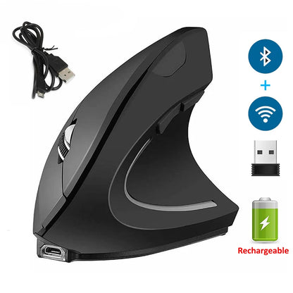 Vertical Ergonomic Gaming Mouse Wireless Rechargeable Gamer Mause Kit Optical 2.4G Mouse Computer PC Laptop Desktop USB Mice