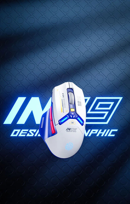 INPHIC IN9 Wireless Bluetooth Gaming Mouse Three-mode Ergonomic Macro RGB PUBG/LOL/CSGO Desktop Notebook Universal 10000DPI