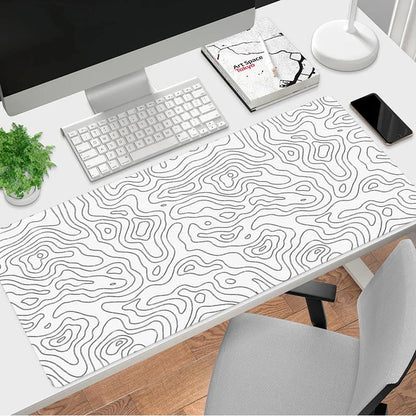 Black and White Lines Mousepad HD Printing Computer Alfombrilla Gaming Mouse Pad Keyboard PC Tapis De Souris Mausepad Deskmat