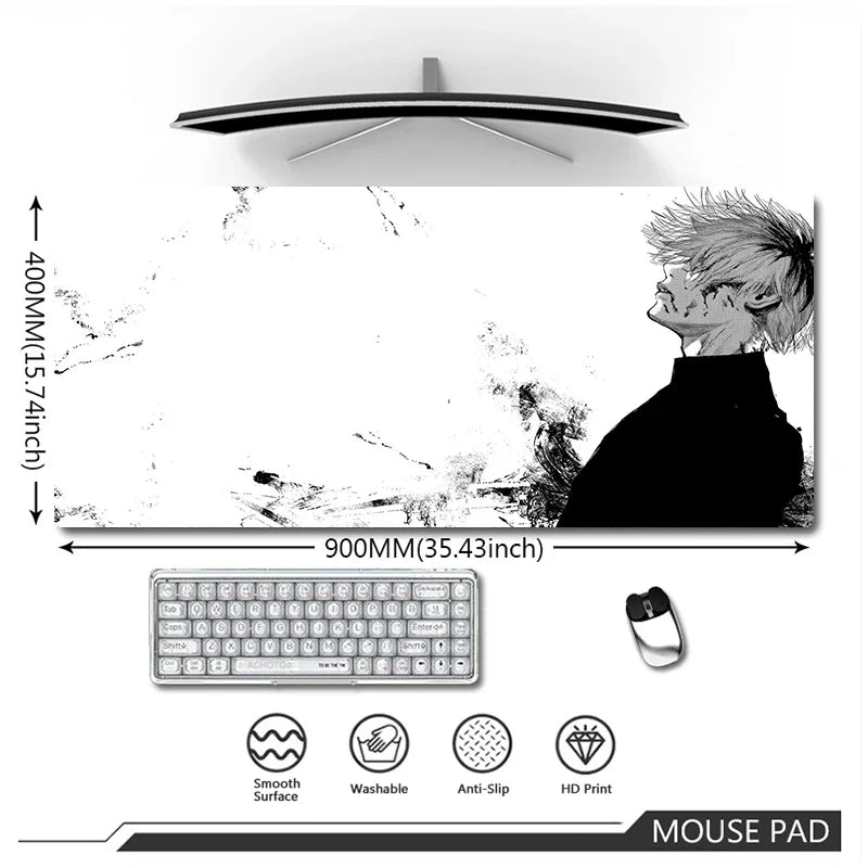 Gaming Accessories Mouse Pad Tokyo Ghoul Mousepad Anime Cartoon Large Mouse Mat Big Mause Pad Keyboard Computer Gamer Desk Mat