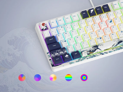 womier SK80 Gasket Mounted Mechanical Keyboard  81 Key Gamer Keyboard 75% Hot Swap RGB Gaming Keyboard with Smart Display for PC